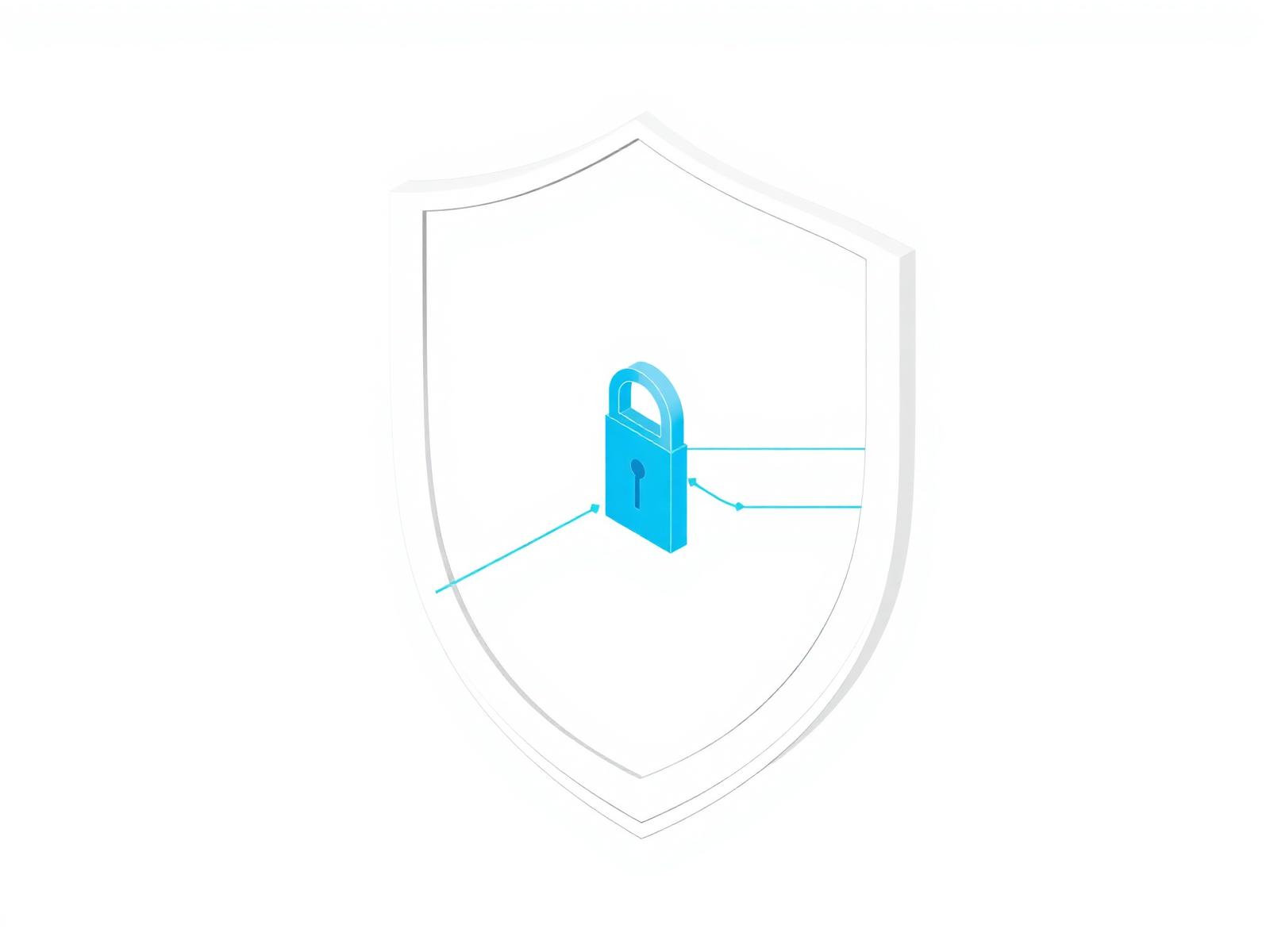 A shield with a narrow key aperture representing scoped OAuth access