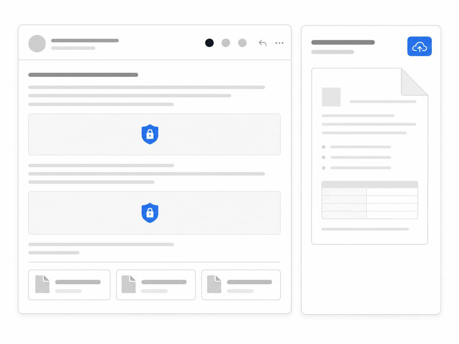 An email opening with proxied images and an on-demand attachment preview